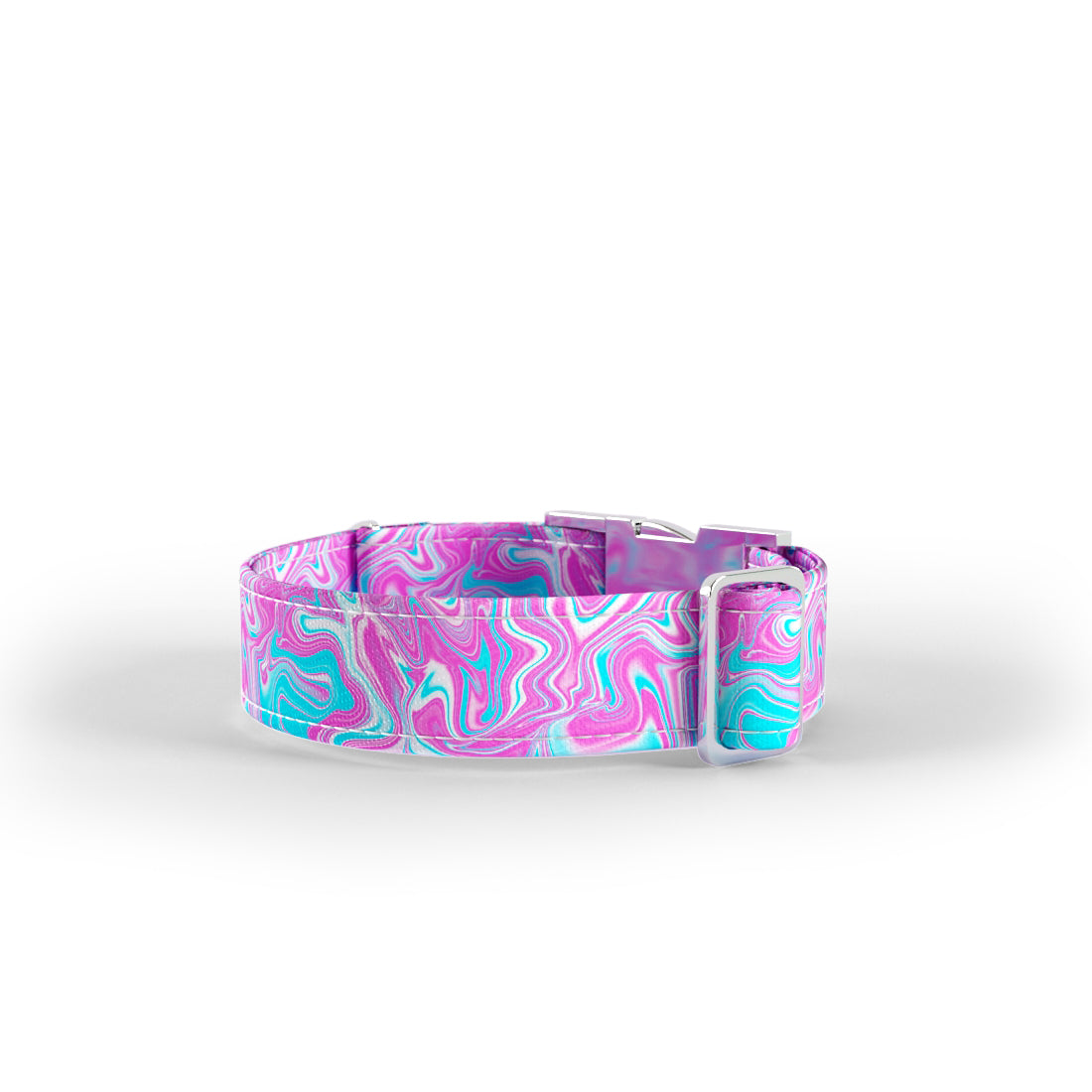 Water Marble  Coral Personalized Dog Collar