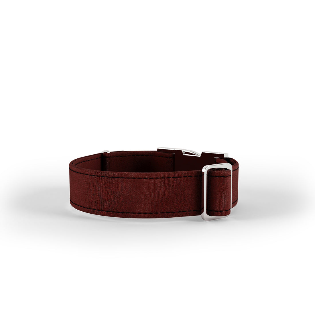 Velvet Look Mahogany Personalized Dog Collar