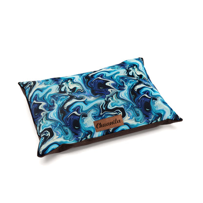 Blue Marble Zaffre Personalized Pillow Style Fashion Dog Bed