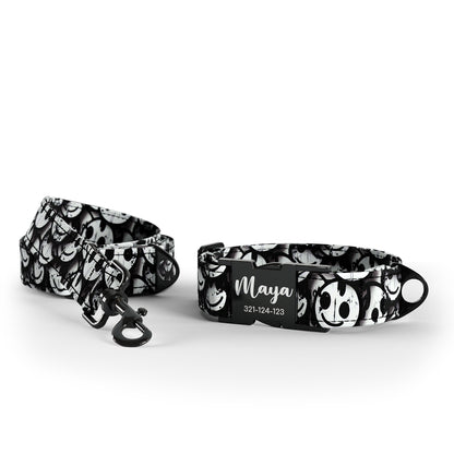 Crazy Smileys Eerie Personalized Dog Collar