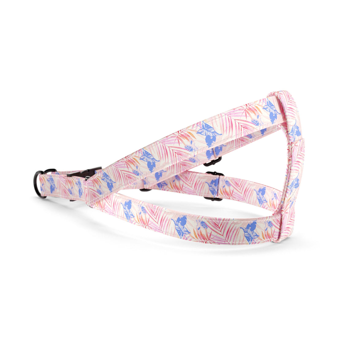 Tropical Leaves Holy Personalized Dog Fashion Belt Harness And Leash Set