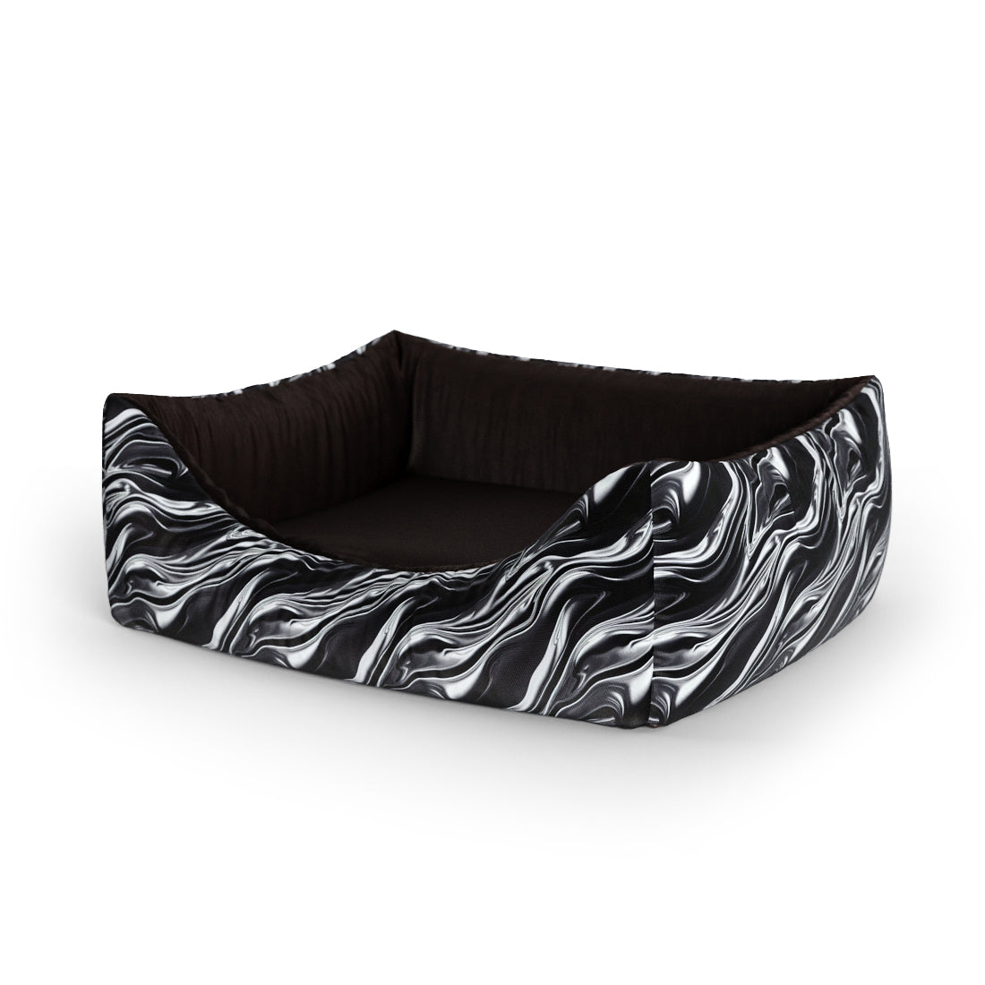 Liquid Metal Nickel Personalized Lounge Dog Bed With Entrance