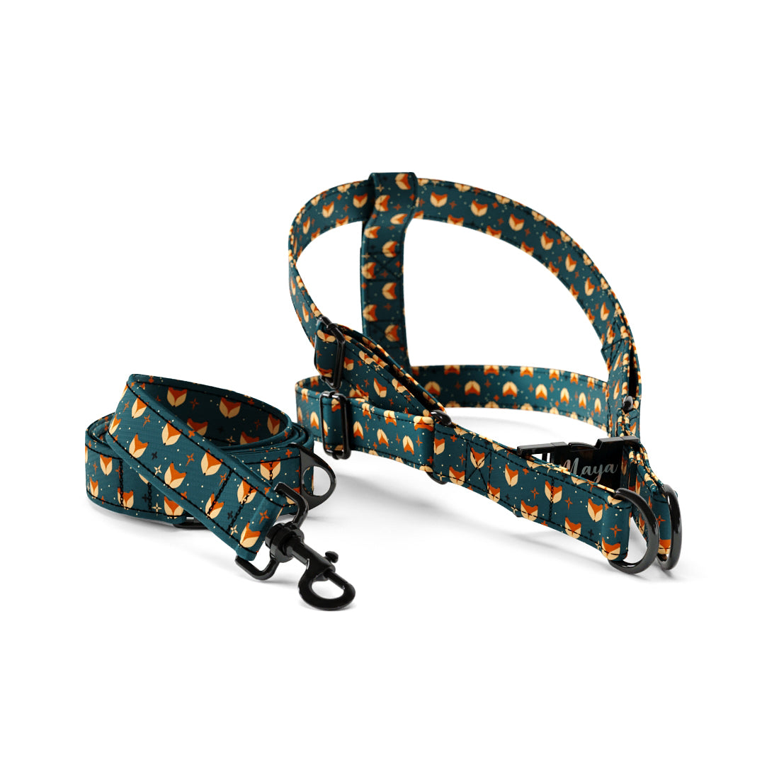 Little Fox Skobe Personalized Dog Fashion Belt Harness And Leash Set