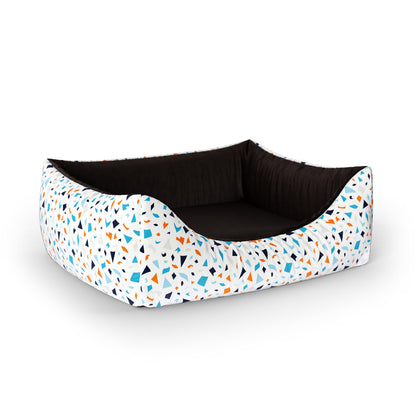 Snow Flowers Isabell Personalized Lounge Dog Bed With Entrance