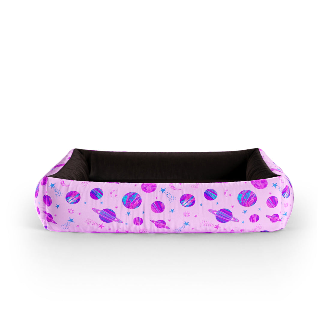 Space Cowboy HotPink Personalisiertes Lounge-Hundebett mit Seiten