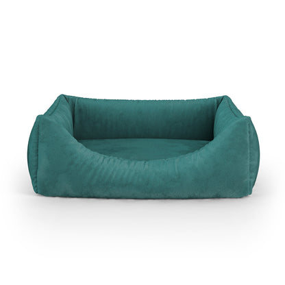 Luxury Velvet Look Sacramento Personalized Lounge Dog Bed With Entrance