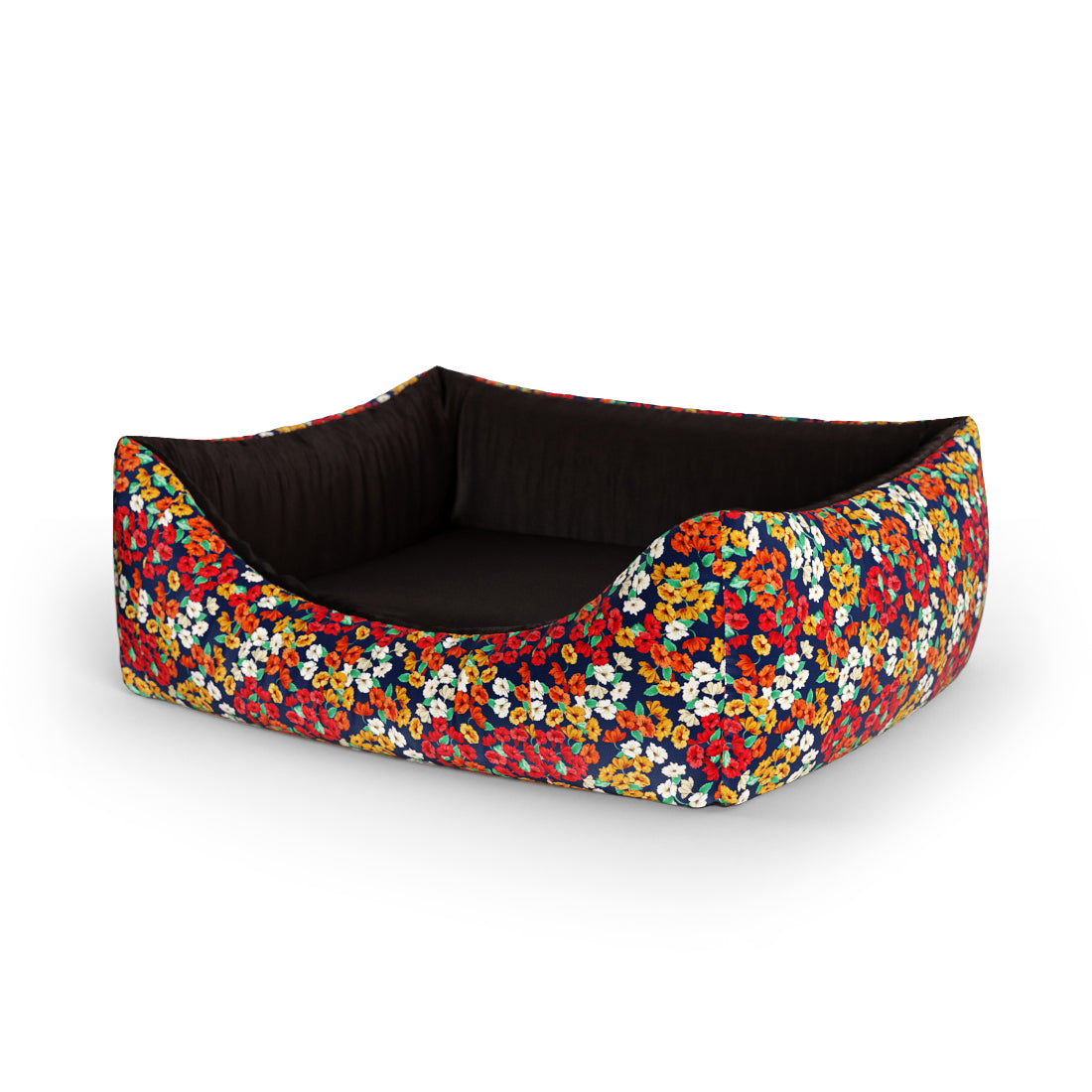 Liberty Flowers Jazz Personalisiertes Lounge-Hundebett mit Eingang