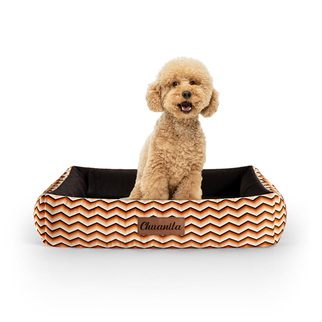 Autumn Colors Tenne Personalized Lounge Dog Bed With Sides