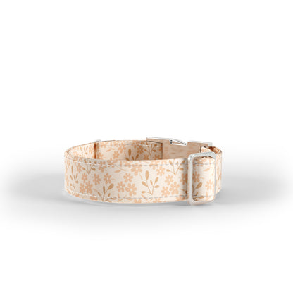 Minimal Flowers Misty Personalized Dog Collar