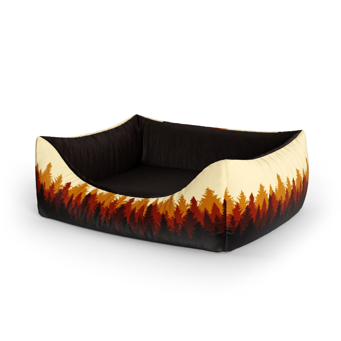 Forest Landscape Hansa Personalized Lounge Dog Bed With Entrance