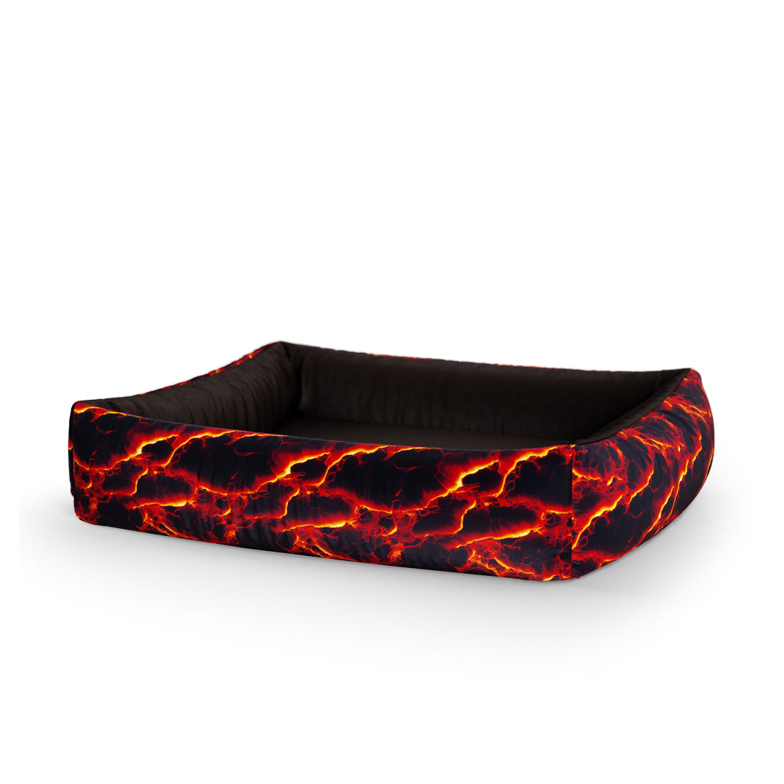 Fire Flames Maximum Personalized Lounge Dog Bed With Sides