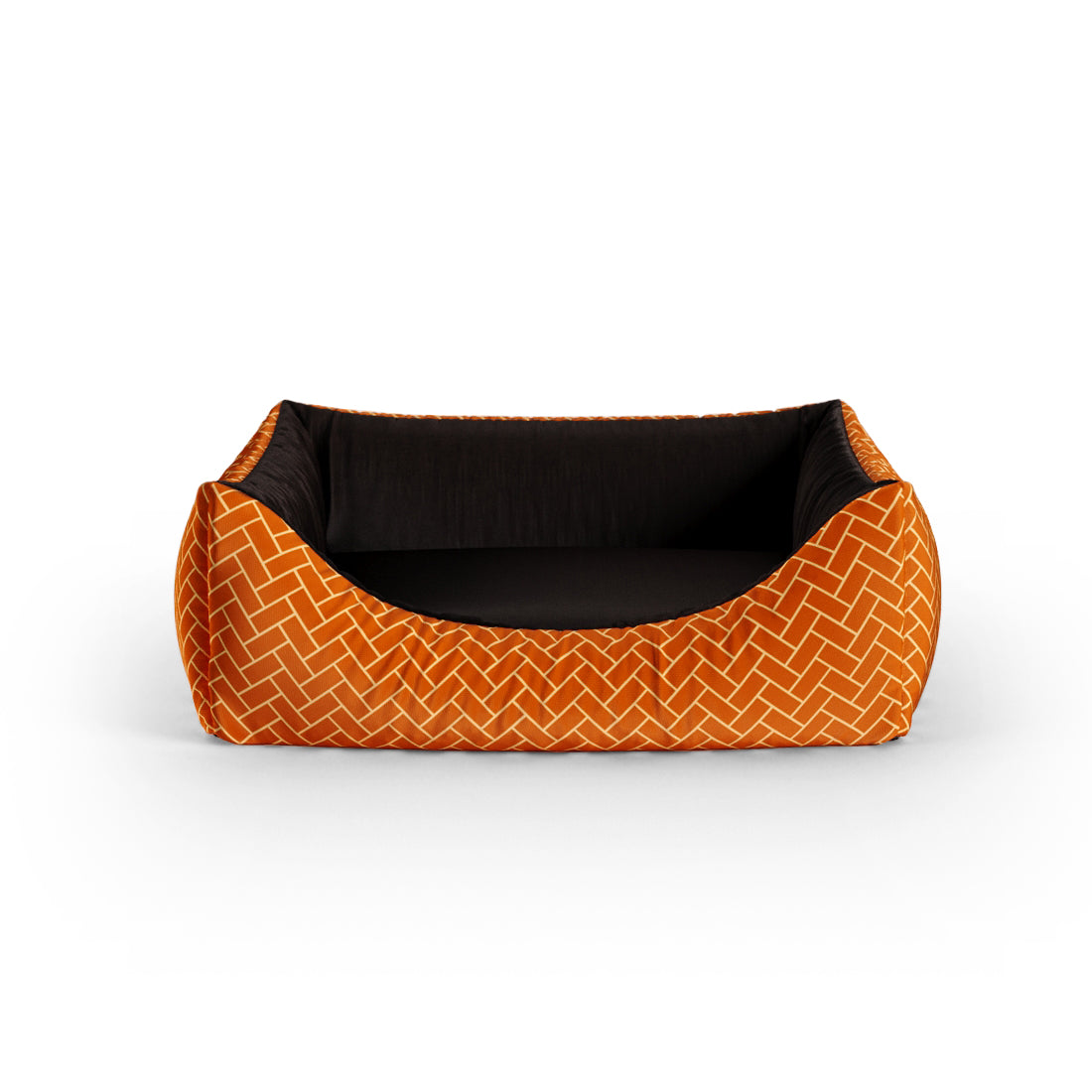 Little Fox Saffron Personalized Lounge Dog Bed With Entrance