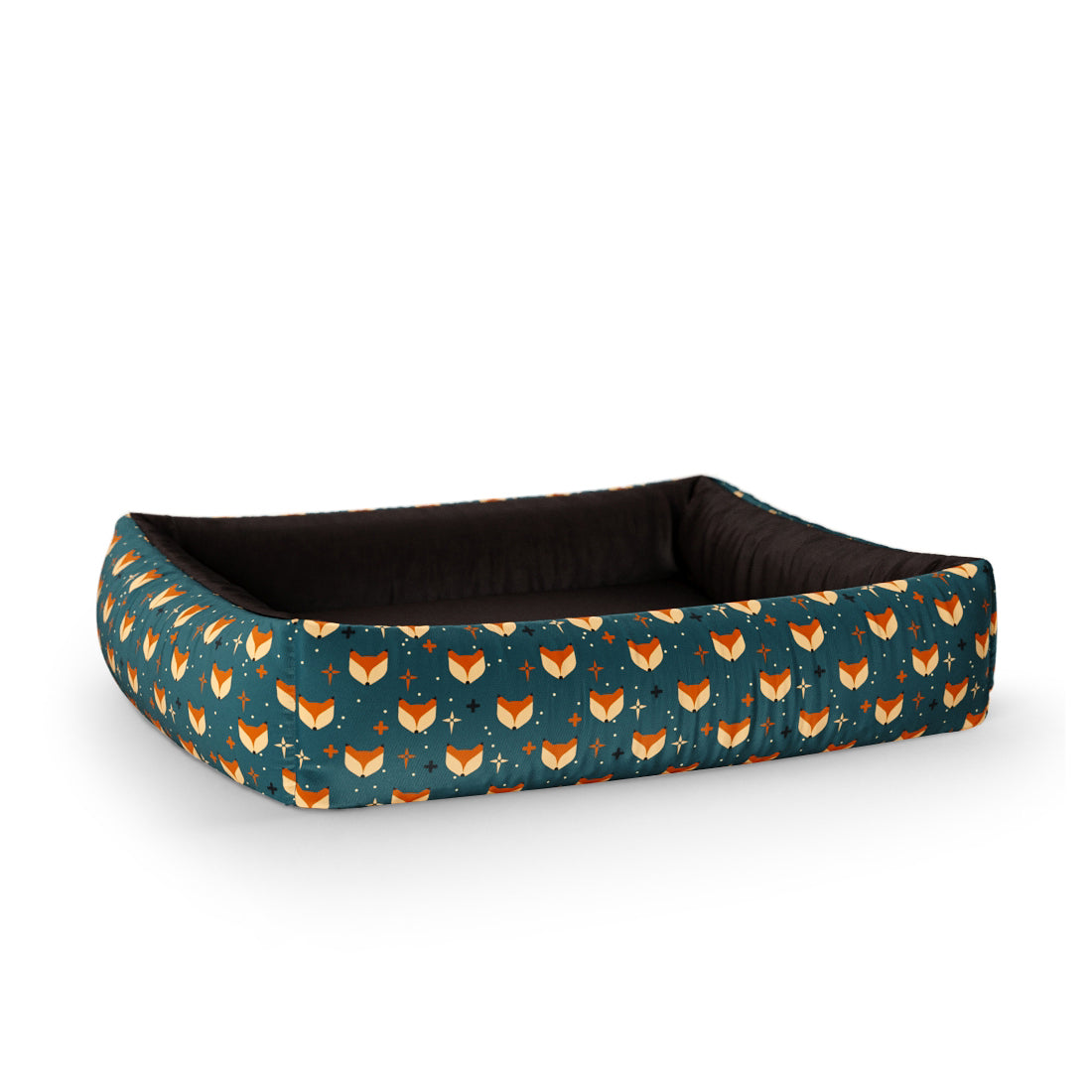 Little Fox Skobe Personalized Lounge Dog Bed With Sides