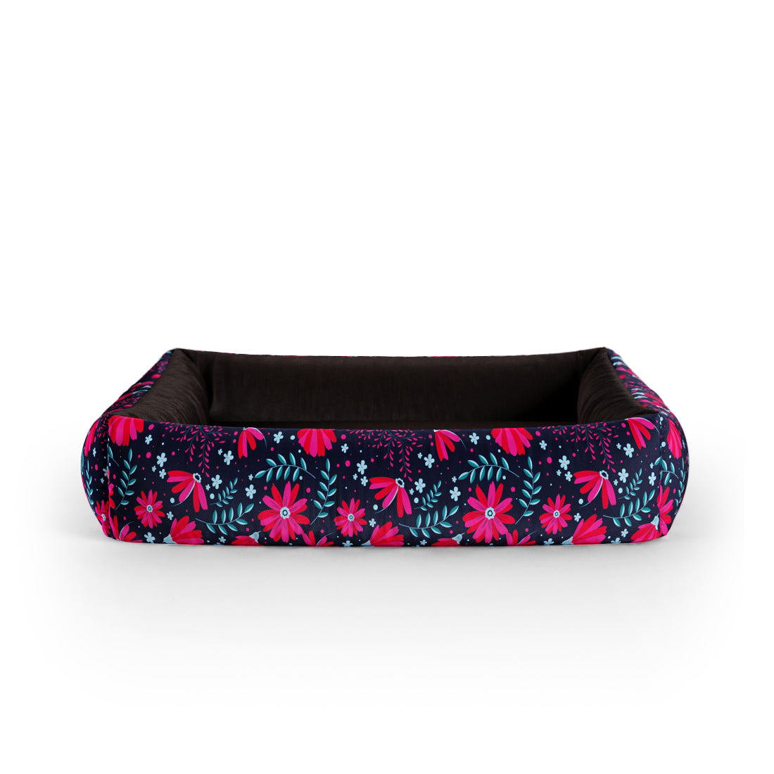 Folclore Flowers Flirt Personalized Lounge Dog Bed With Sides