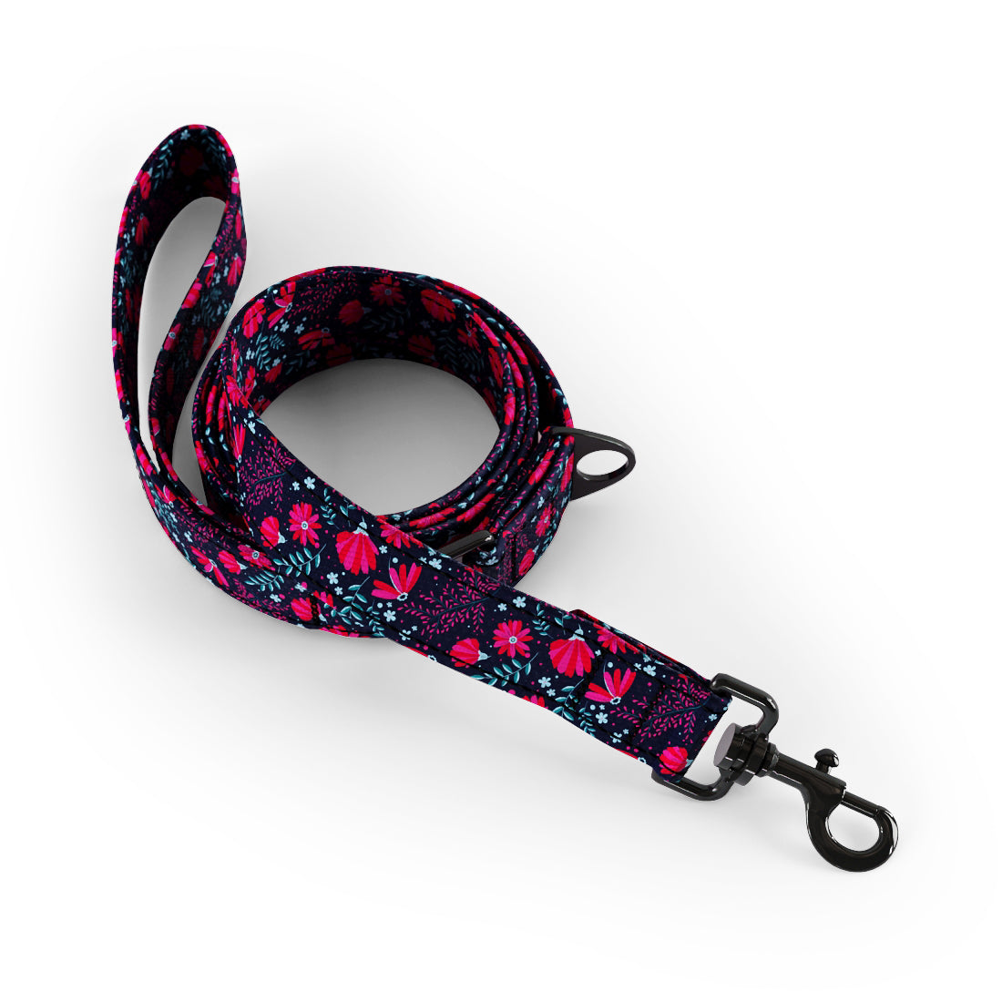 Folkloer Flowers Flirt Personalized Dog Fashion Belt Harness And Leash Set