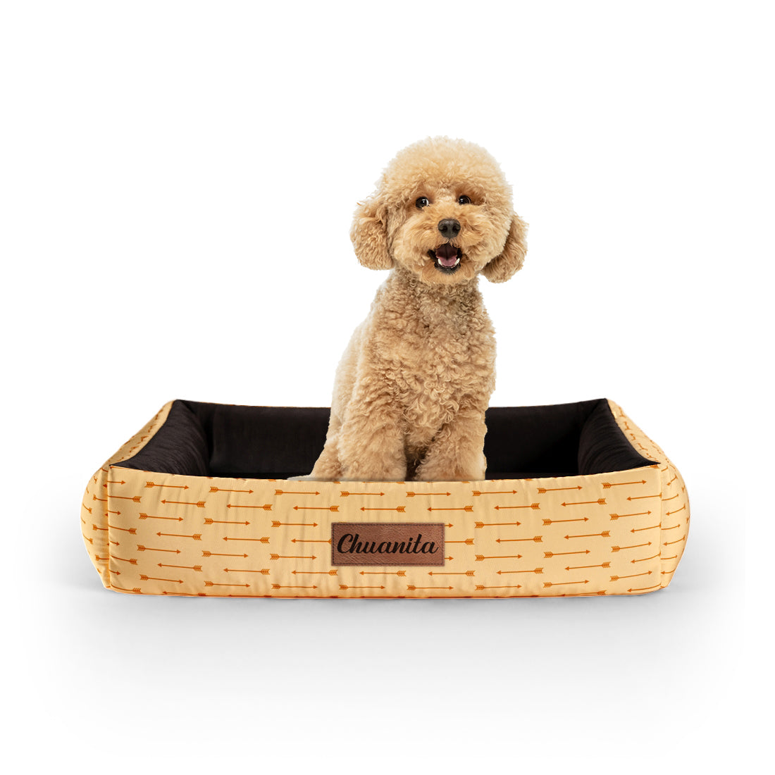 Little Fox Terra Personalized Lounge Dog Bed With Sides