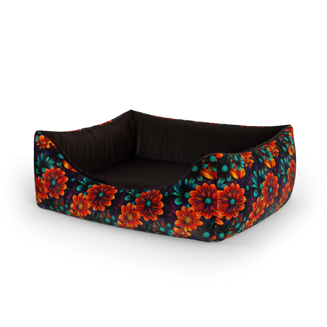 Deep Flowers Orchid Personalisiertes Lounge-Hundebett mit Eingang