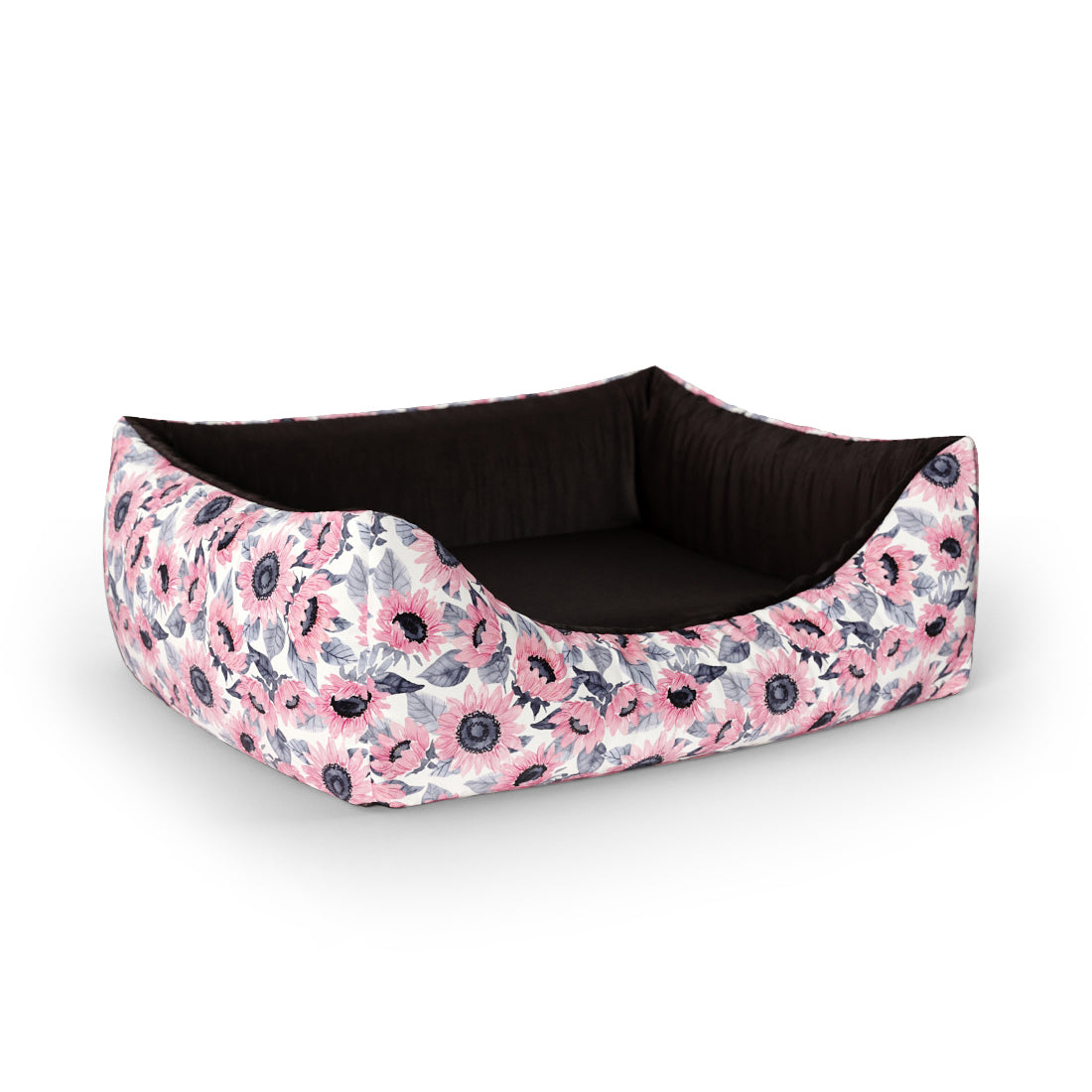 Sonnenblumen Mauve Personalisiertes Lounge Hundebett mit Eingang