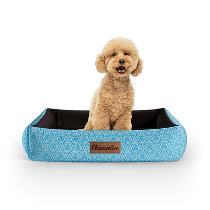 Liberty Flowers Maya Personalized Lounge Dog Bed With Sides