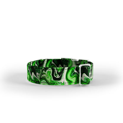 Colored Marble Jungle Personalized Dog Collar