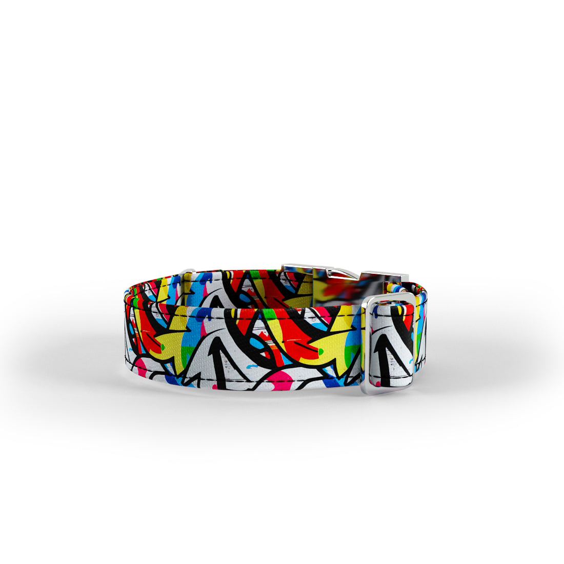 Graffiti Linen Personalized Dog Collar