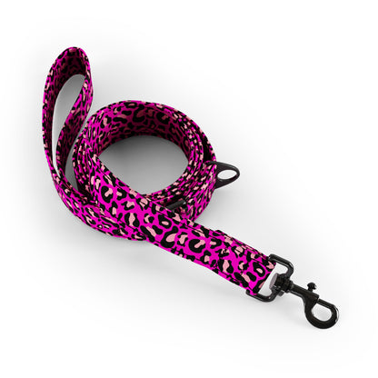 Leopard Rose Personalized Dog Fashion Belt Harness And Leash Set