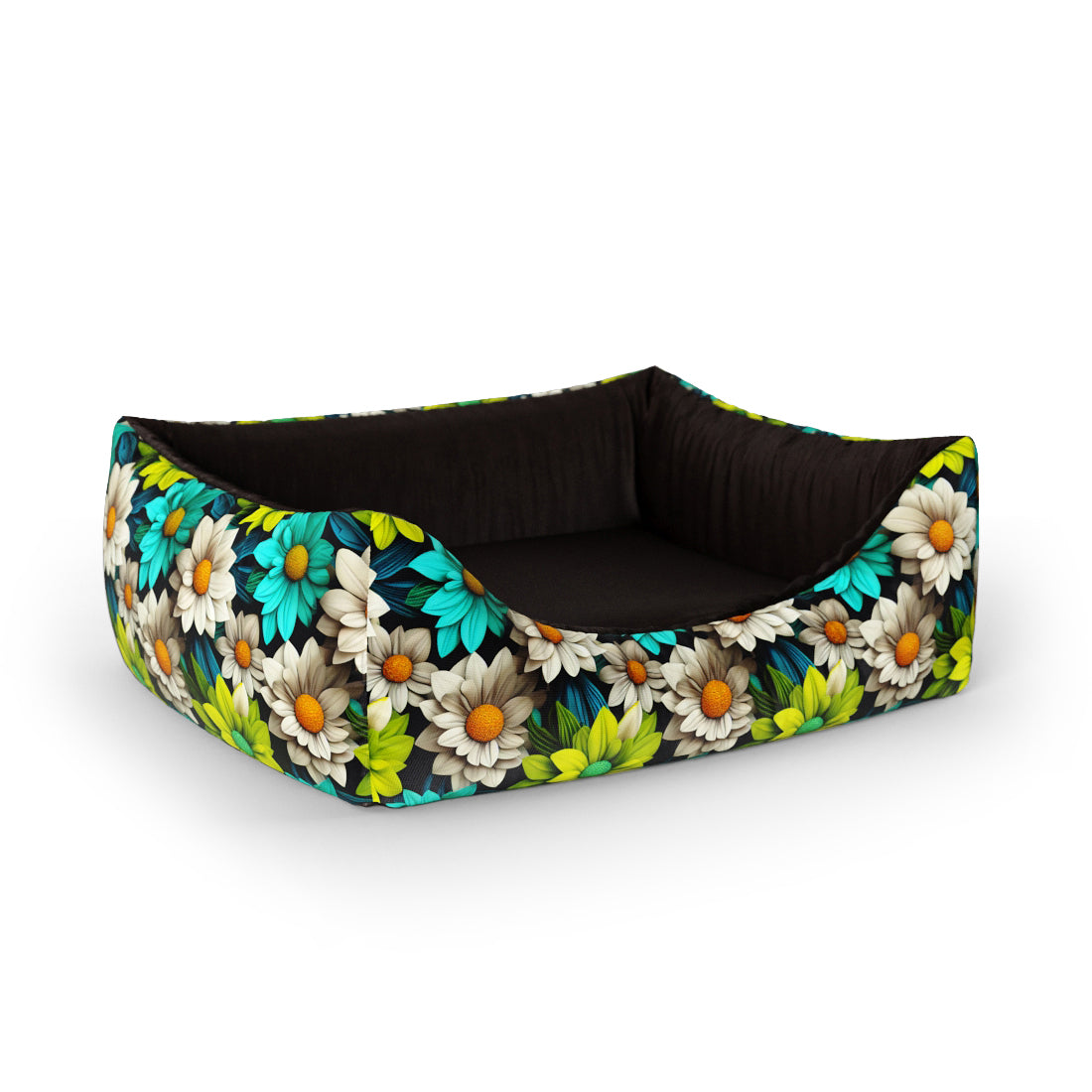 Garden Flowers Kelly Personalized Lounge Dog Bed With Entrance