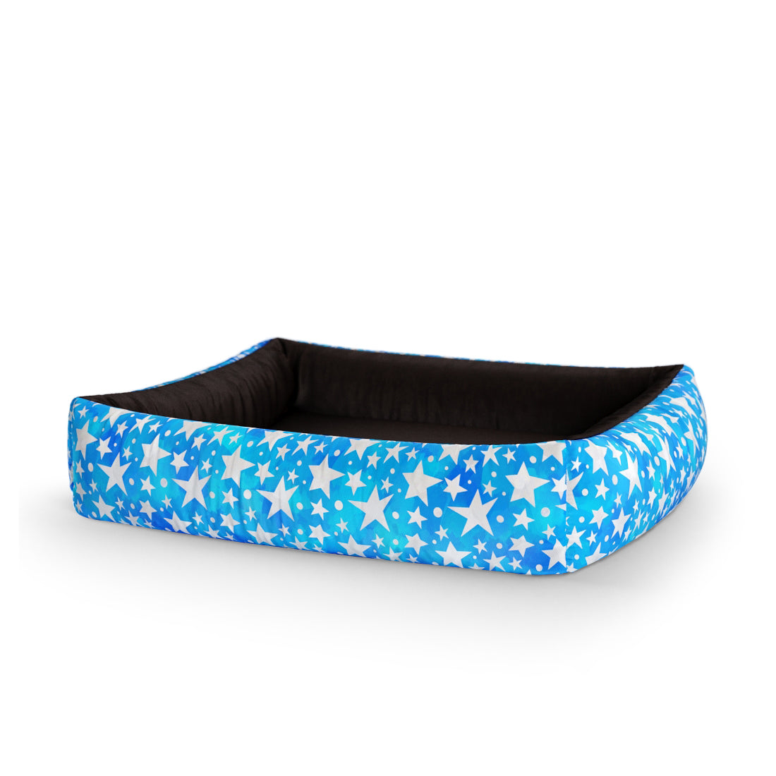 Deep Stars Dodger Personalized Lounge Dog Bed With Sides