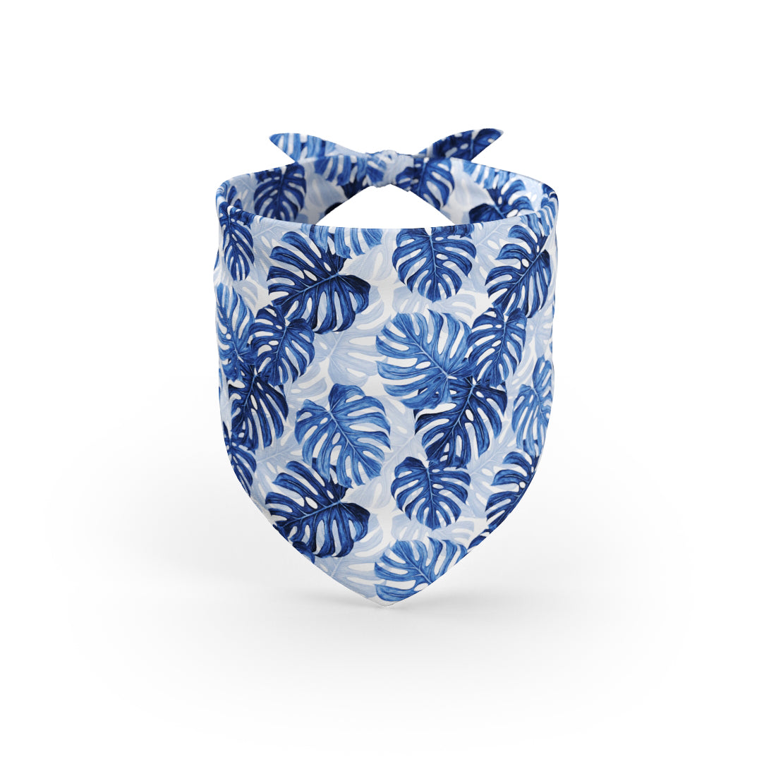 Tropical Leaves Indigo Personalized Dog Fashion Bandana