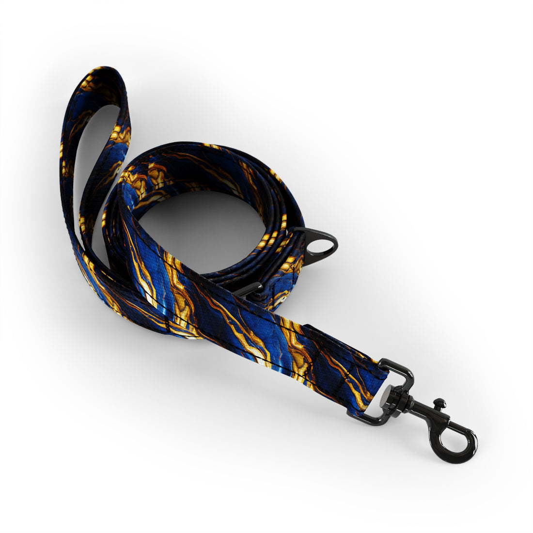 Blue Gold Marble  Cyber Dog Fashion Leash