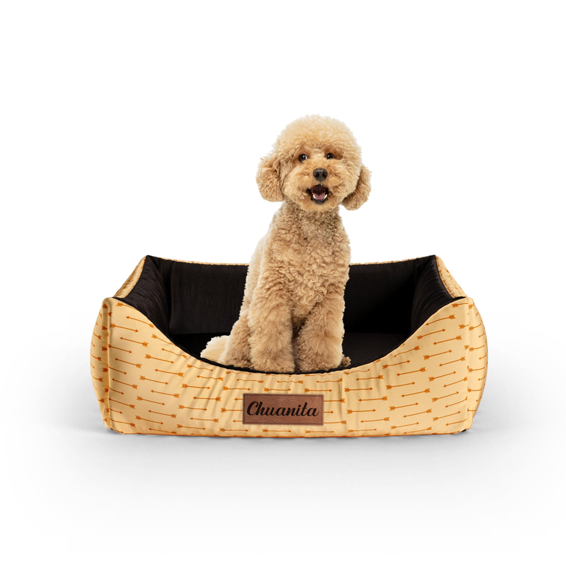 Little Fox Terra Personalisiertes Lounge-Hundebett mit Eingang