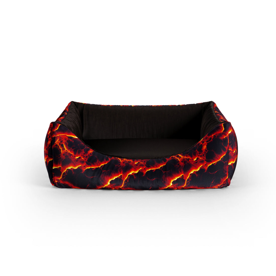 Fire Flames Maximum Personalized Lounge Dog Bed With Entrance