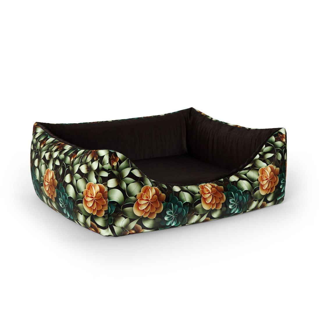 Deep Flowers Bud Personalisiertes Lounge-Hundebett mit Eingang