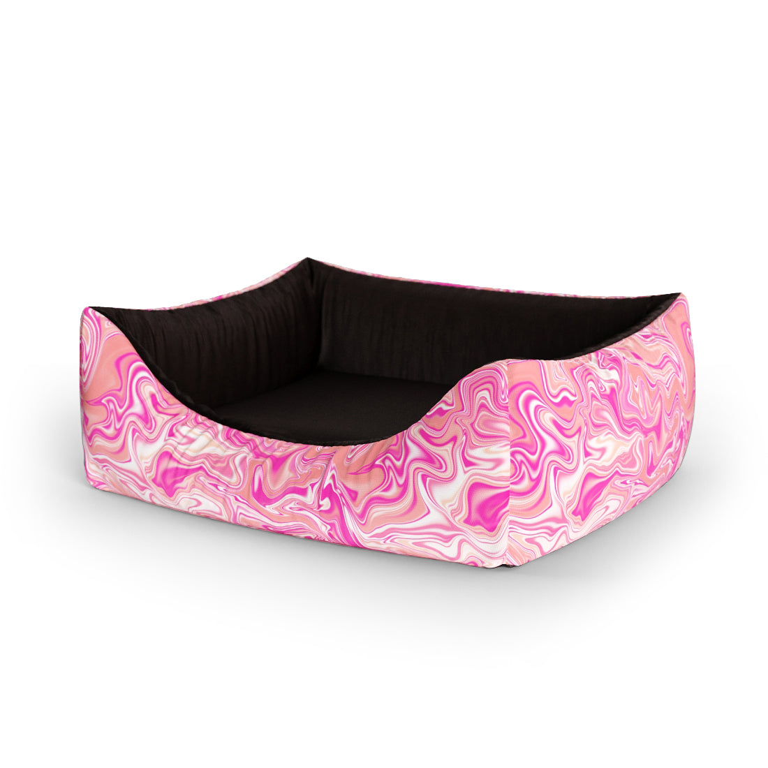 Water Marble Baker Personalized Lounge Dog Bed With Entrance