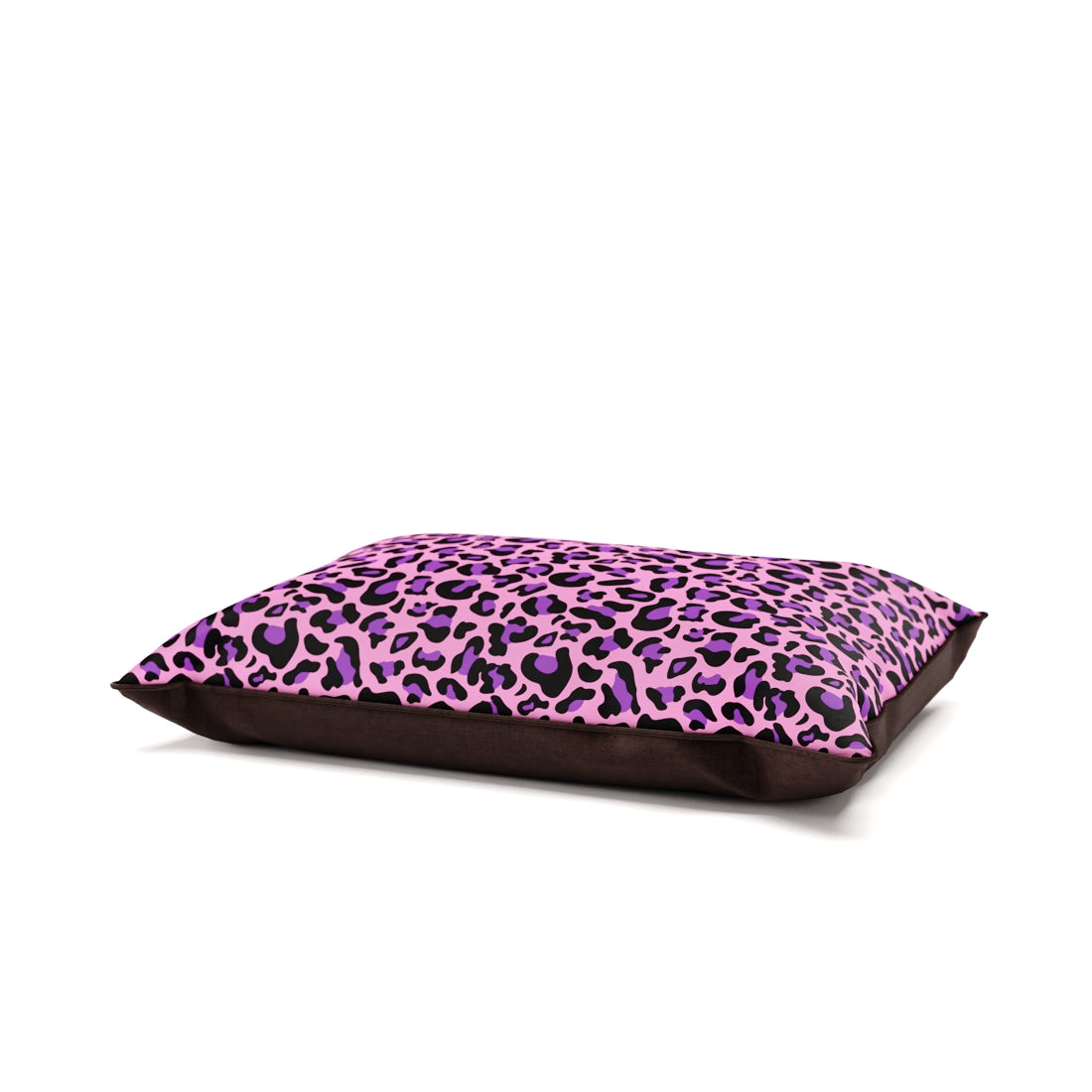 Crazy Leopard Magenta Margintas Personalizuotas Vardinis Pagalvės Tipo Šuns Guolis