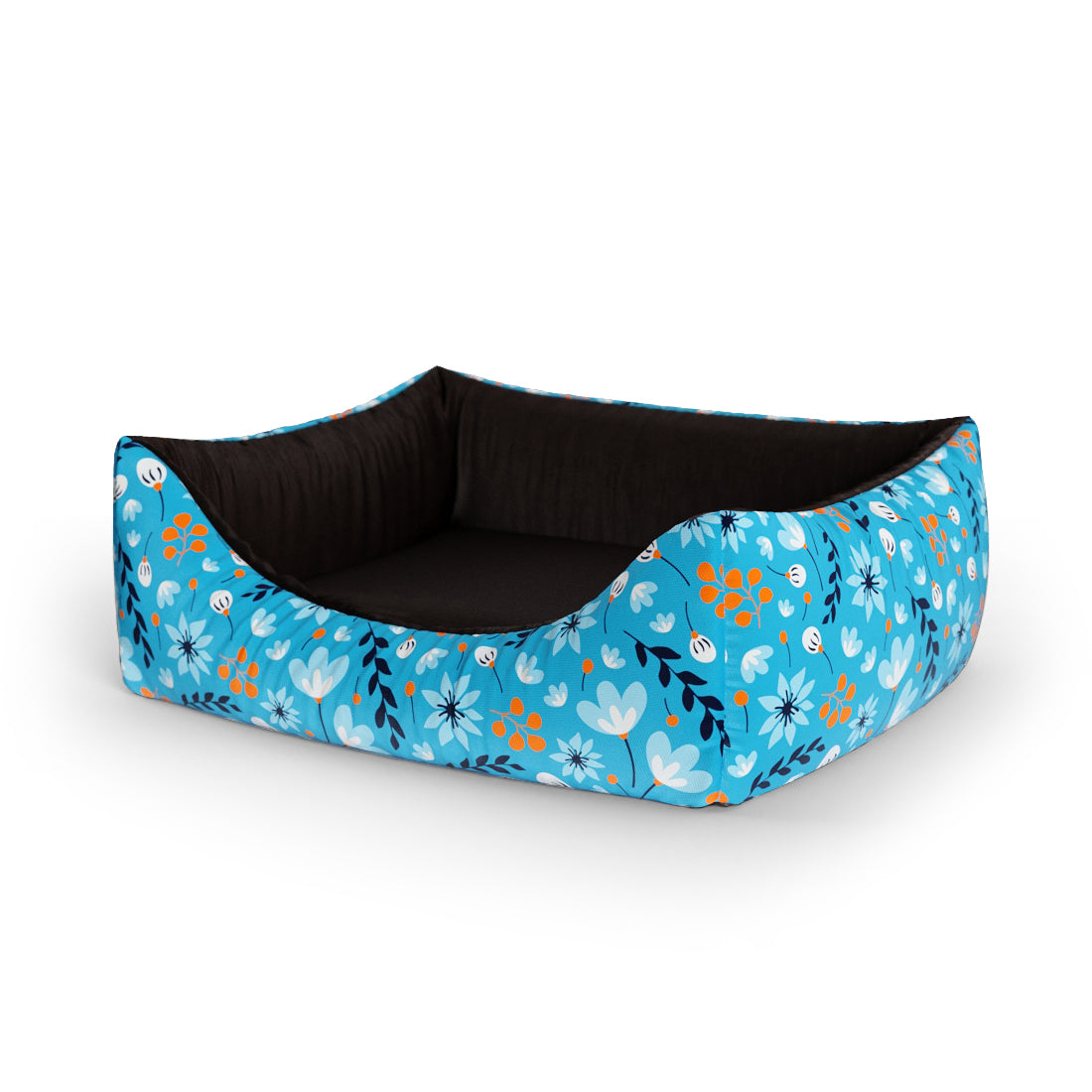 Summer Flowers Aero Personalized Lounge Dog Bed With Entrance