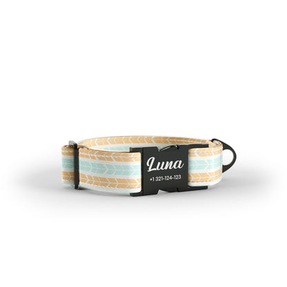 Boho Color Wild Personalized Dog Collar And Leash Set