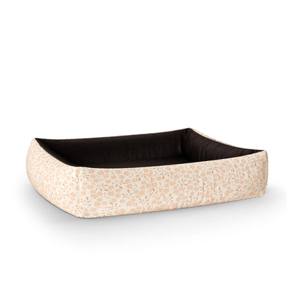 Minimalist Flowers Misty Personalized Lounge Dog Bed With Sides