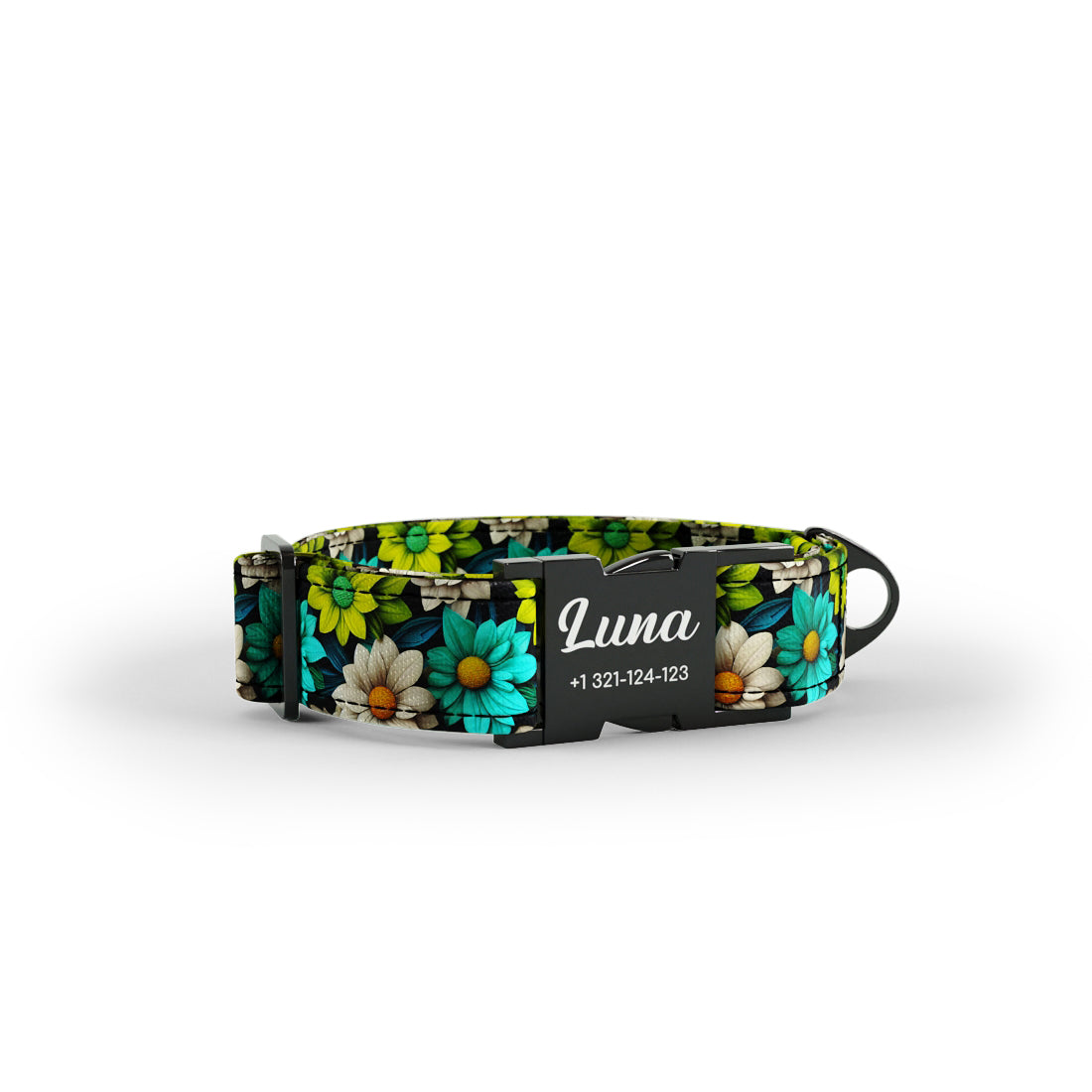 Garden Flowers Kelly Personalisiertes Hundehalsband und Leine-Set