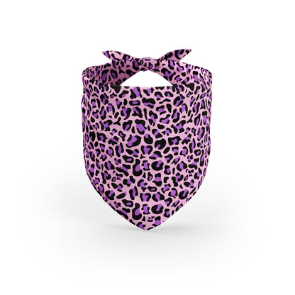 Leopard Magenta Personalizuota Marginta Vardinė Šuns Skarelė