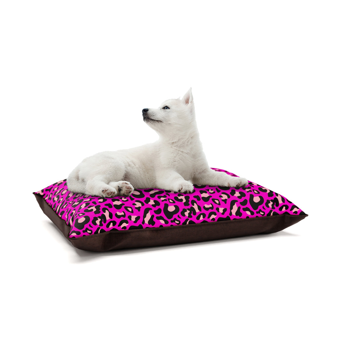 Crazy Leopard Rose Personalized Pillow Style Fashion Dog Bed