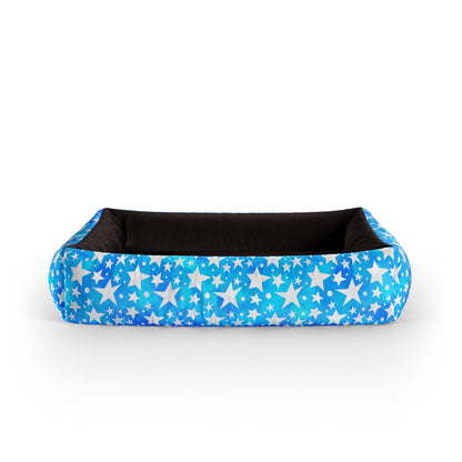 Deep Stars Dodger Personalized Lounge Dog Bed With Sides