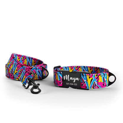 Graffiti Razle Personalized Dog Collar