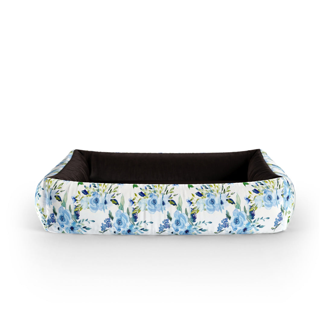 Wasser Folklore Blumen Italienisches personalisiertes Lounge Hundebett mit Seiten