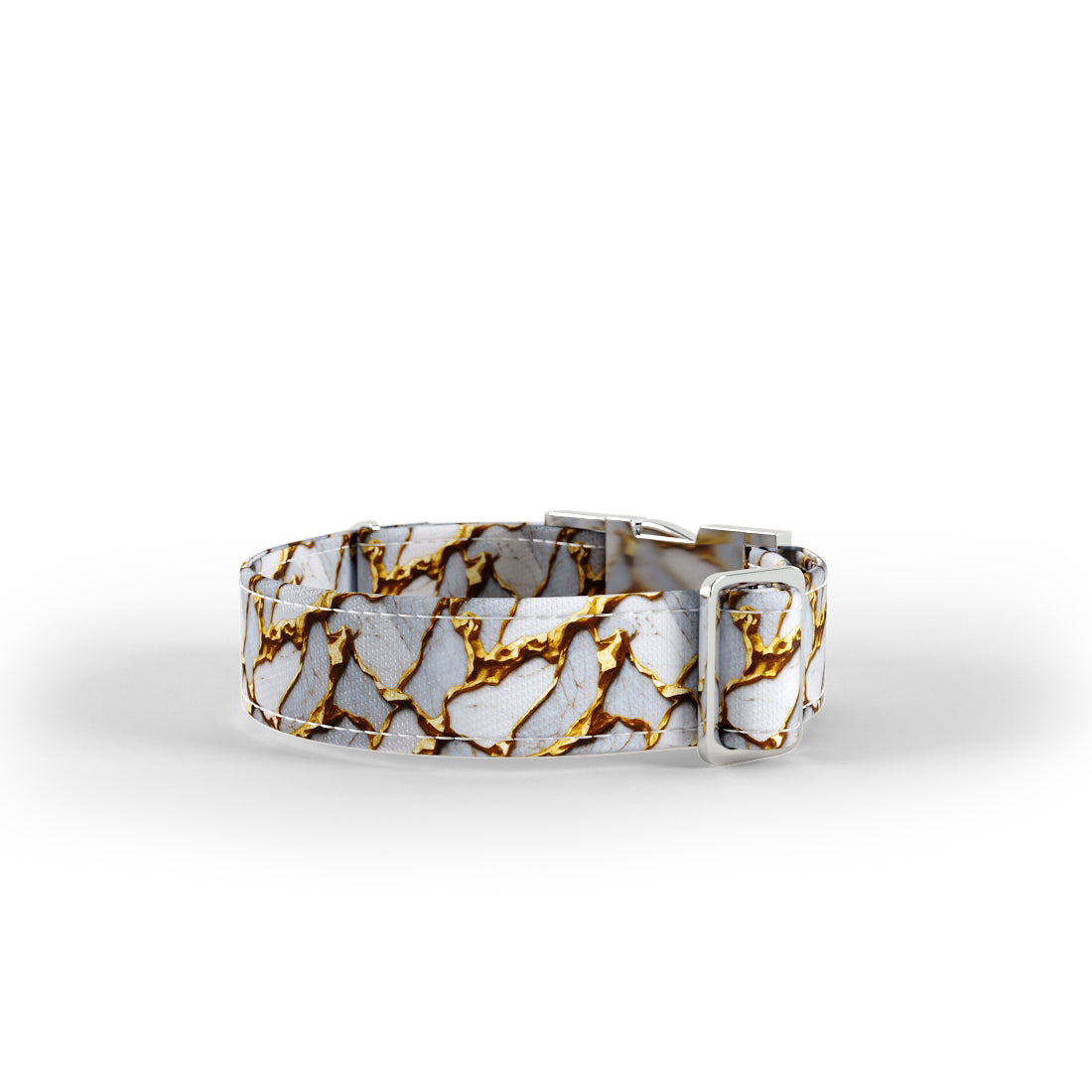 Gold Marble Marigold Personalizuotas Margintas Vardinis Šuns Antkaklis