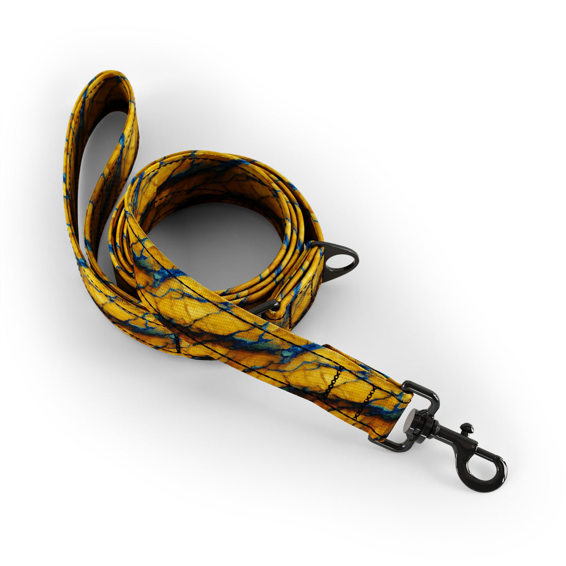 Blau Gold Marmor Bernsteinhund Mode -Leine