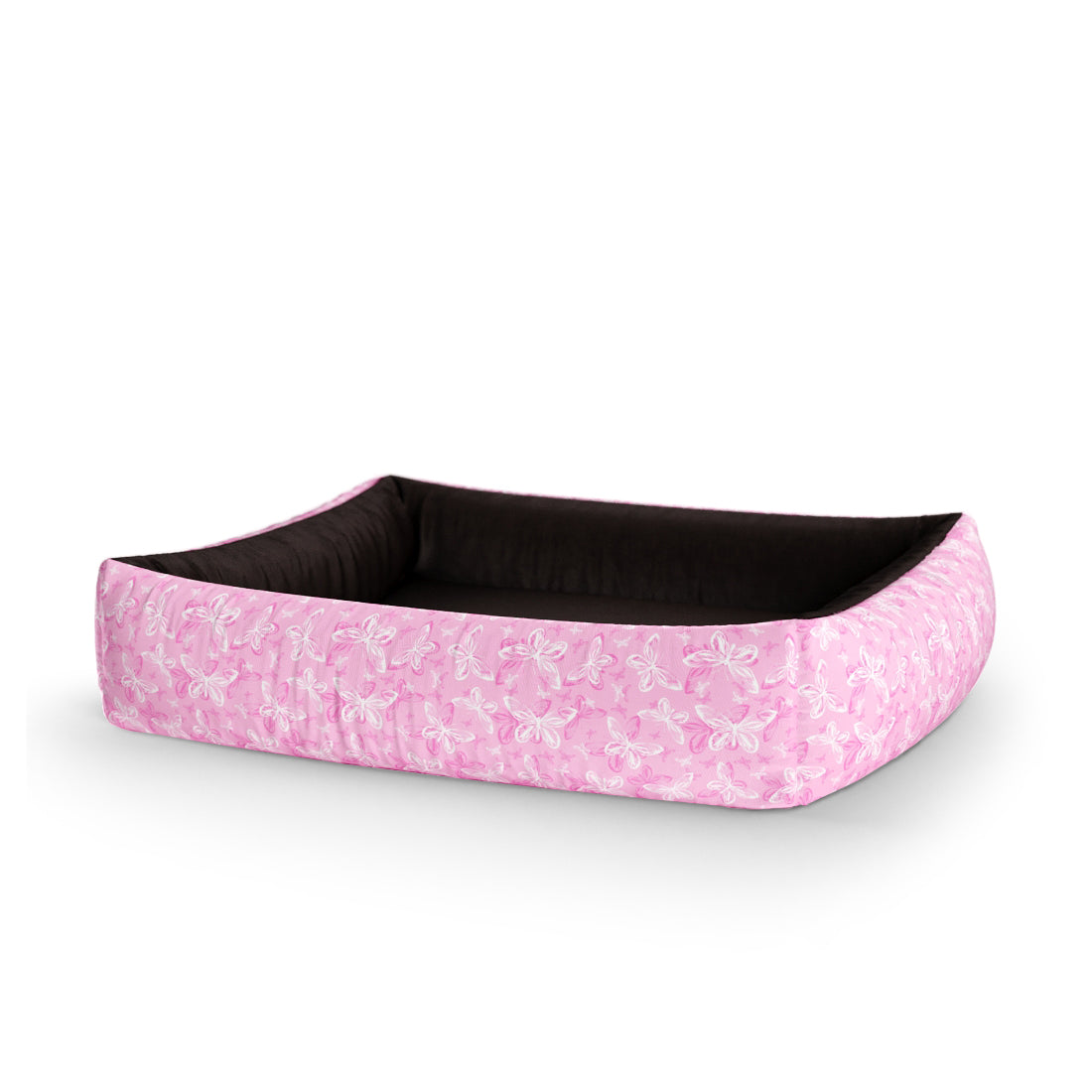 Butterflies Fandago Personalisiertes Lounge-Hundebett mit Seiten