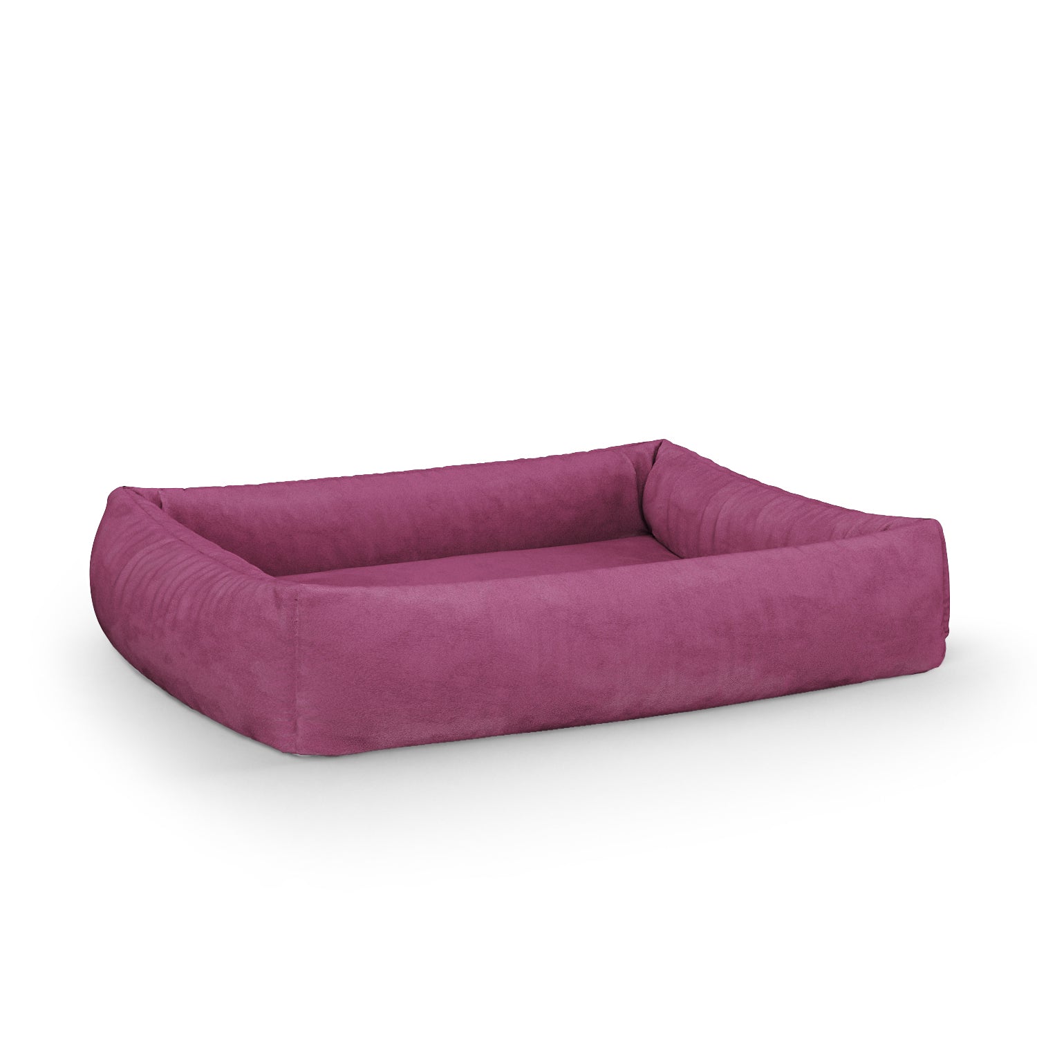 Luxury Velvet Look Jazzberry Personalized Lounge Dog Bed With Sides