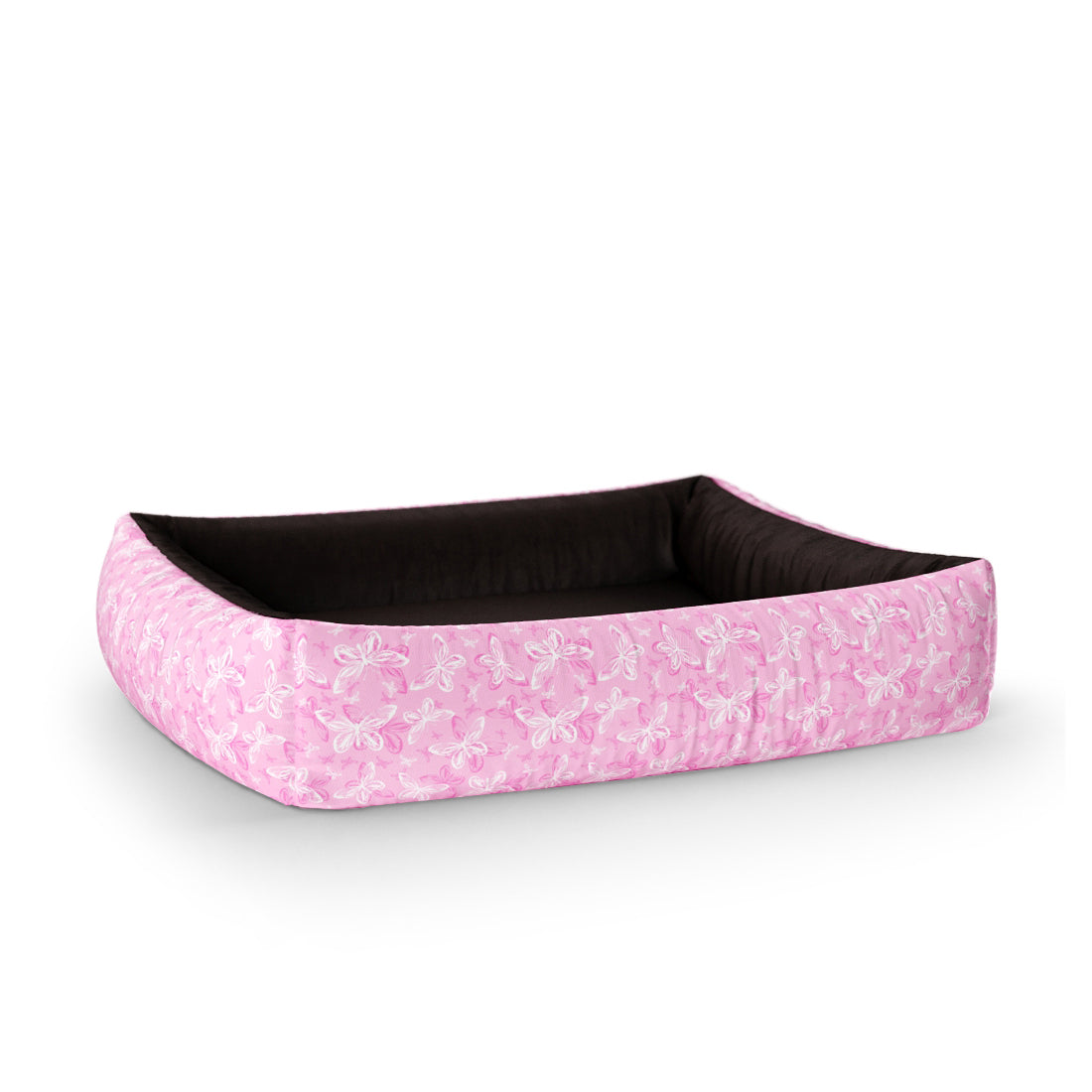 Butterflies Fandago Personalized Lounge Dog Bed With Sides