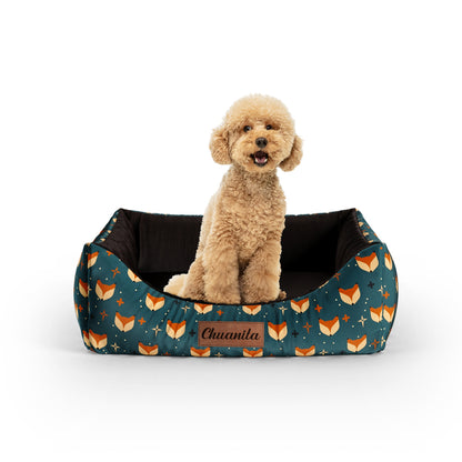 Little Fox Skobe Personalisiertes Lounge-Hundebett mit Eingang